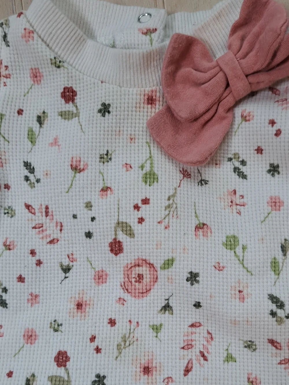 Laura Ashley Baby Floral Waffle Knit 2 Piece Outfit Set 0-3m Ribbed Leggings